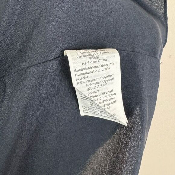 J. CREW factory blouse | Floral mockneck tank top | size 4 | navy | sleeveless - Picture 9 of 10